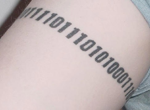 free your mind in binary tattoo -